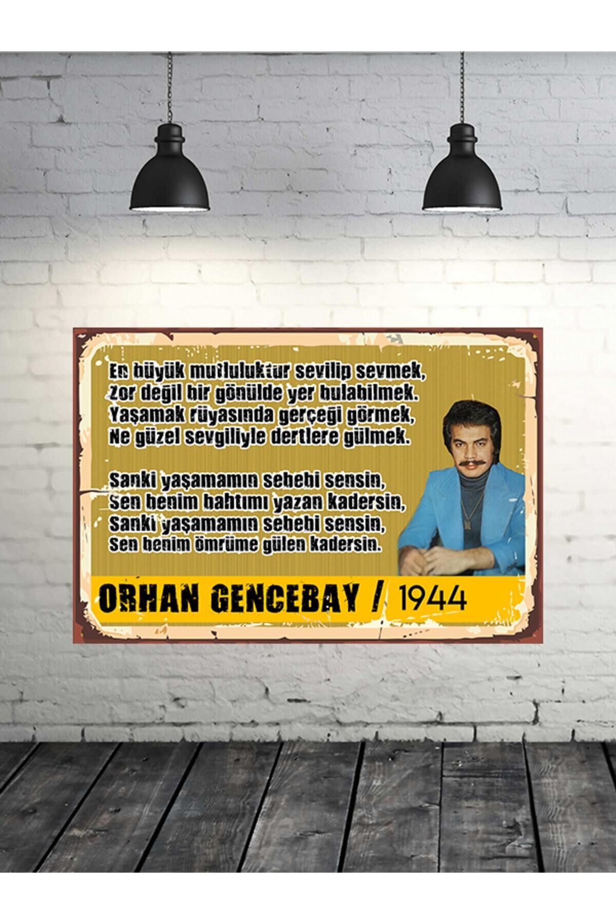 Orhan Gencebay Sözleri 20x30 Cm Retro Ahşap Tablo