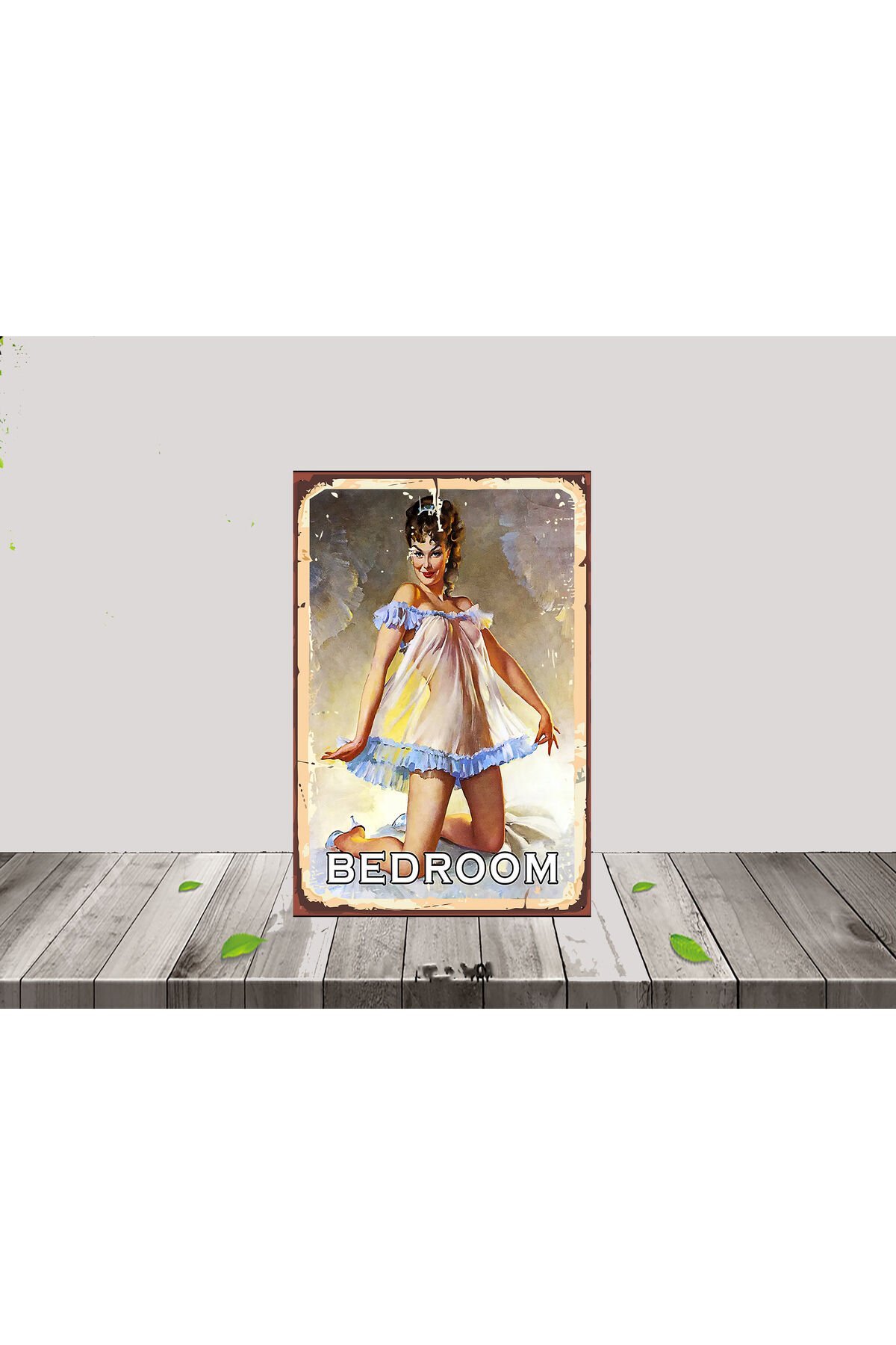 Kadın Temalı 20x30 CM Retro MDF Tablo 013