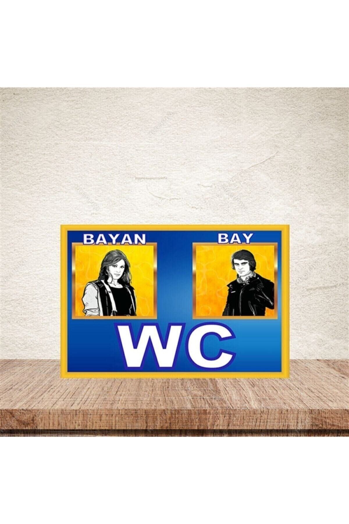 Wc 20-30 Cm Retro Ahşap Poster