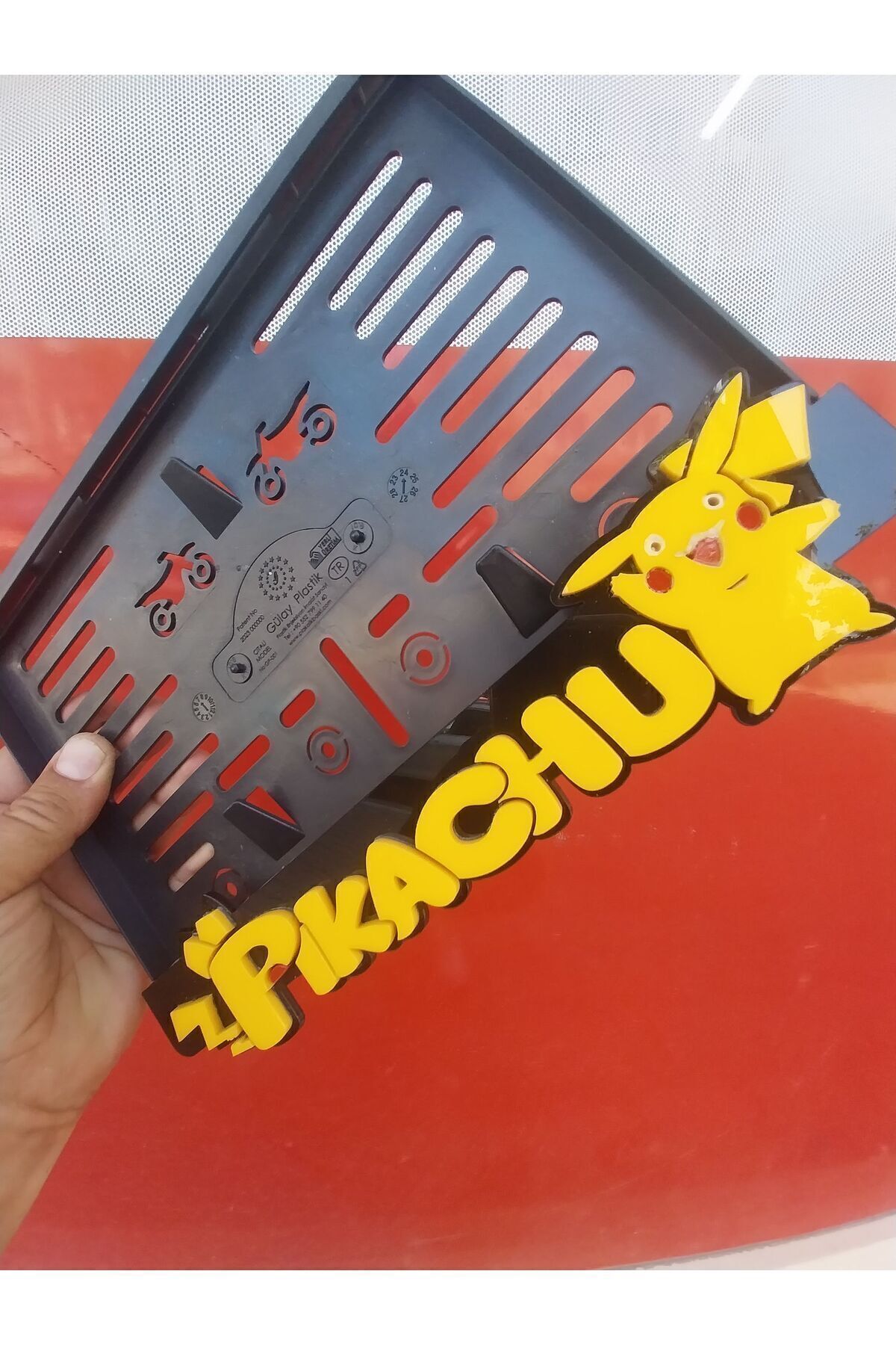 Motor Plakalık Pikachu Canlı Renkler