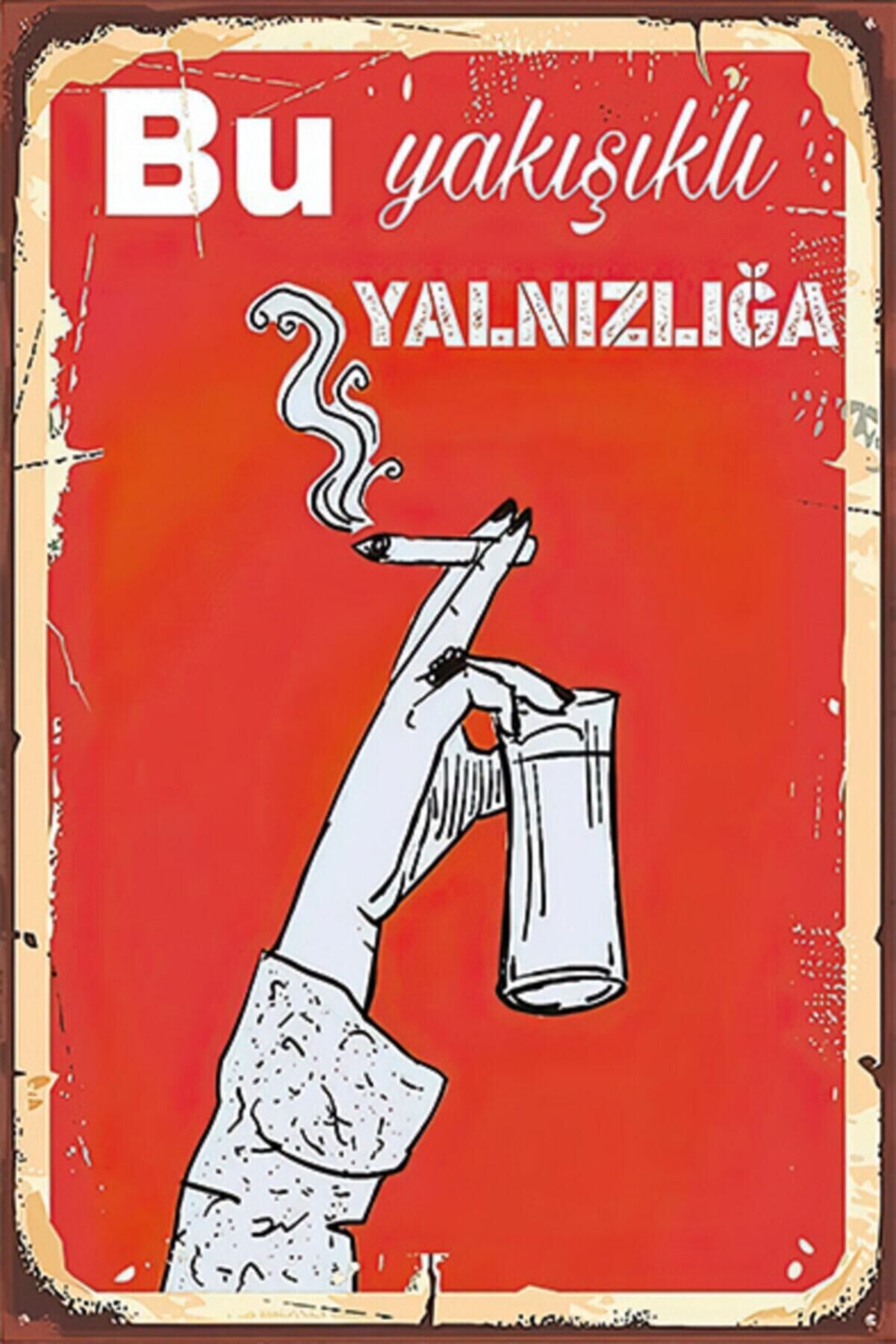 Yalnızlık Retro Ahşap Poster