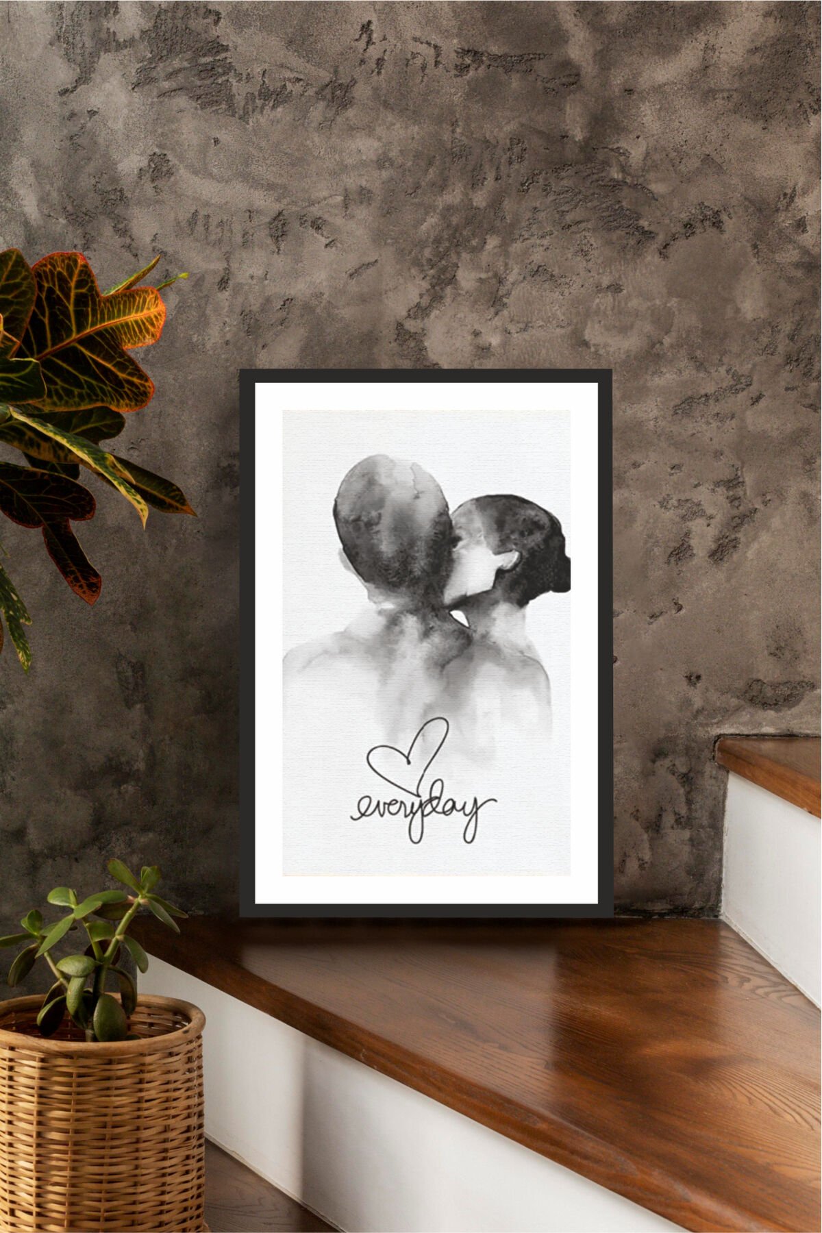 Home Yazılı Ahşap Mdf Çerçeve Görünümlü Mdf Tablo