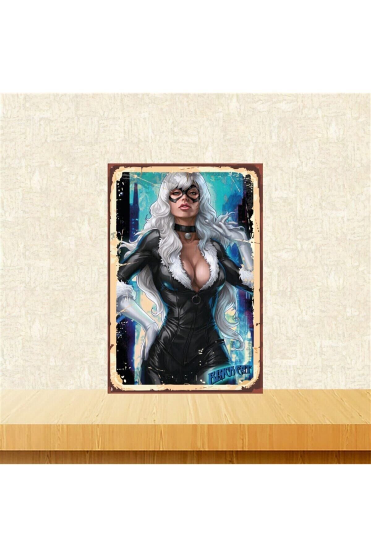 Blackk Cat 20-30 Cm Retro Ahşap Tablo Tkfx5029