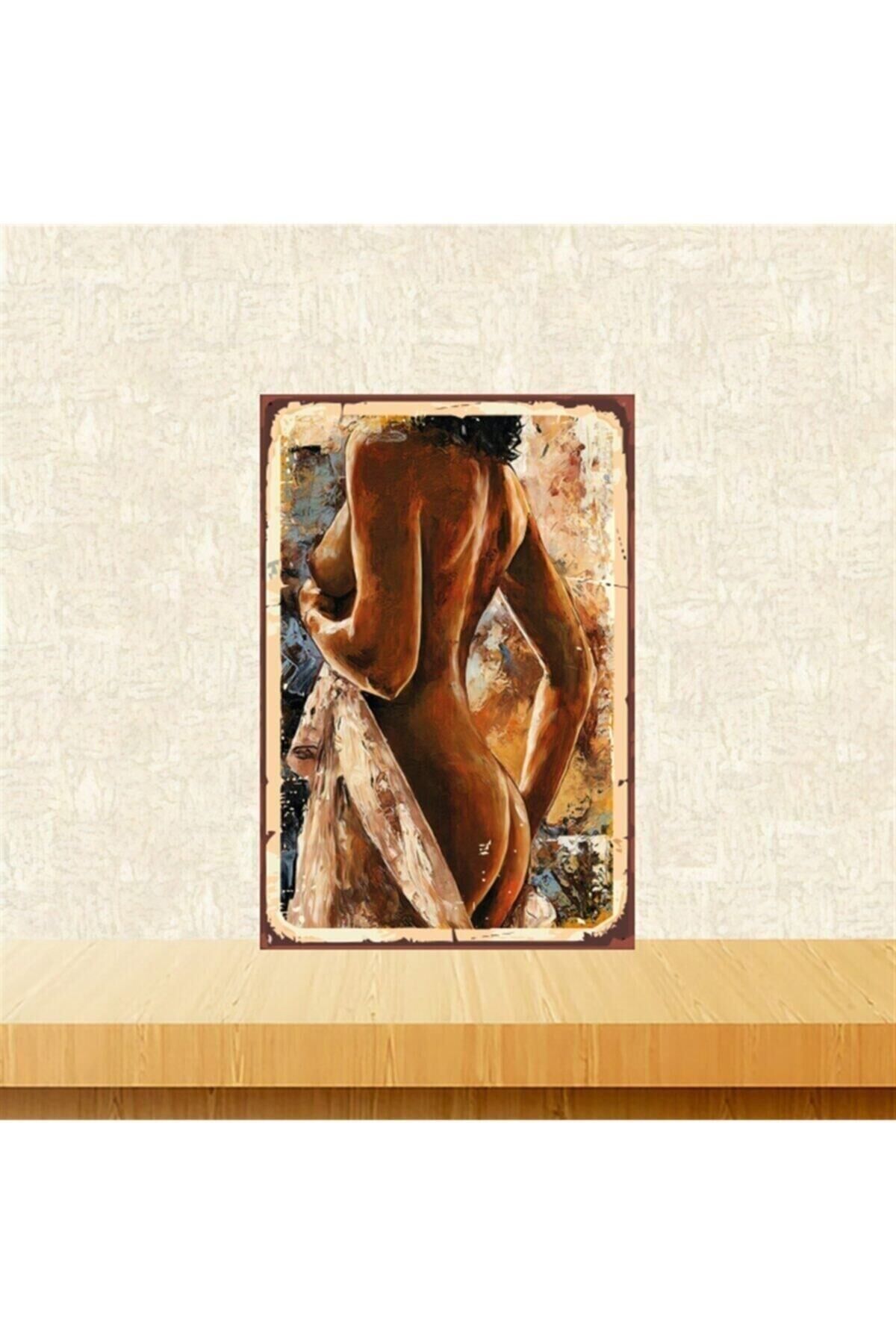Kadın Tasarımlı 20-30 Cm Retro Ahşap Tablo Tkfx4641