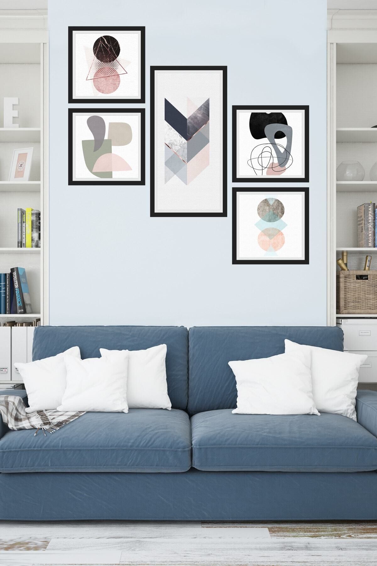 Collage Style 5 Parçalı Mdf Tablo Atf271