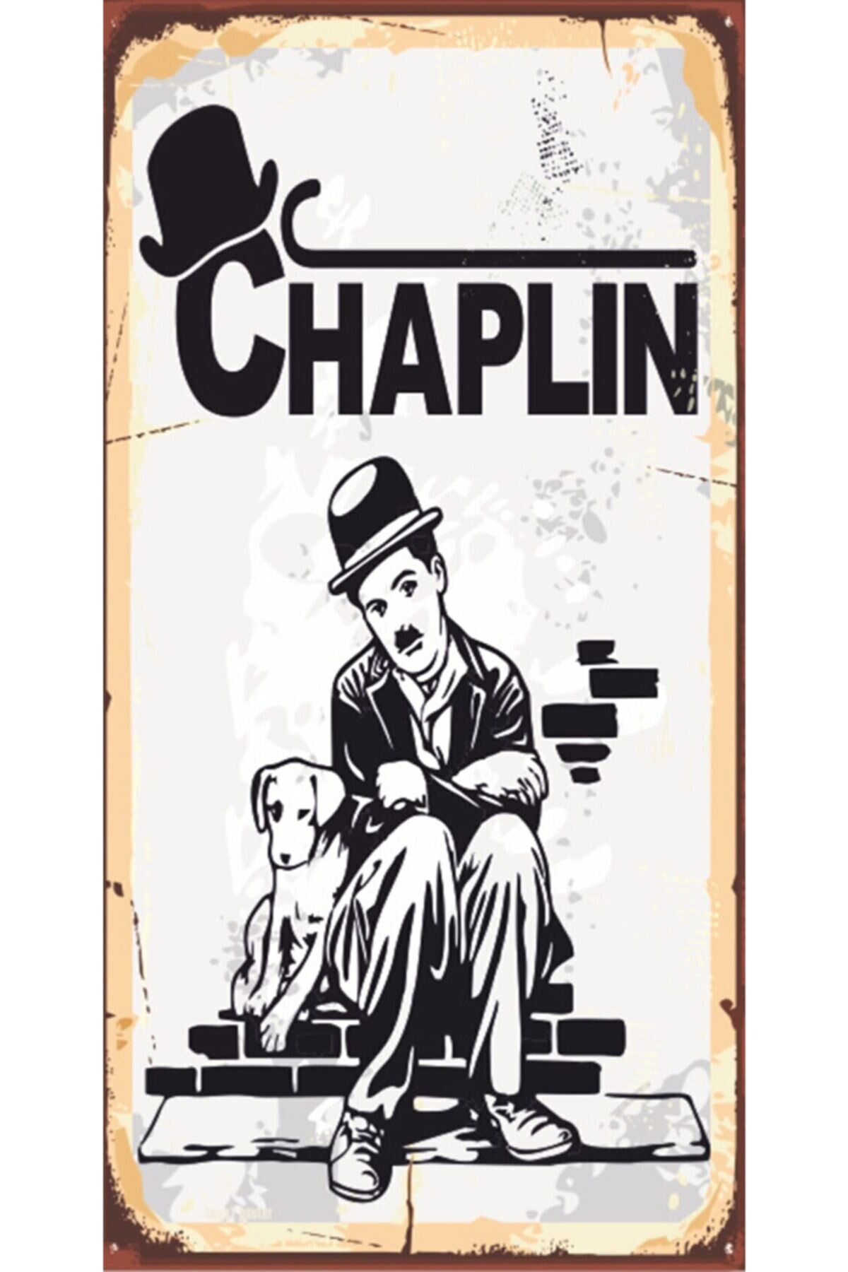 Charlie Caplin - Retro Ahşap Poster – Özel Koleksiyon – Hbb