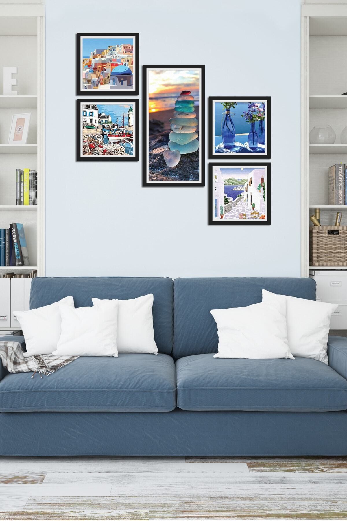 Collage Style 5 Parçalı Mdf Tablo Atf211