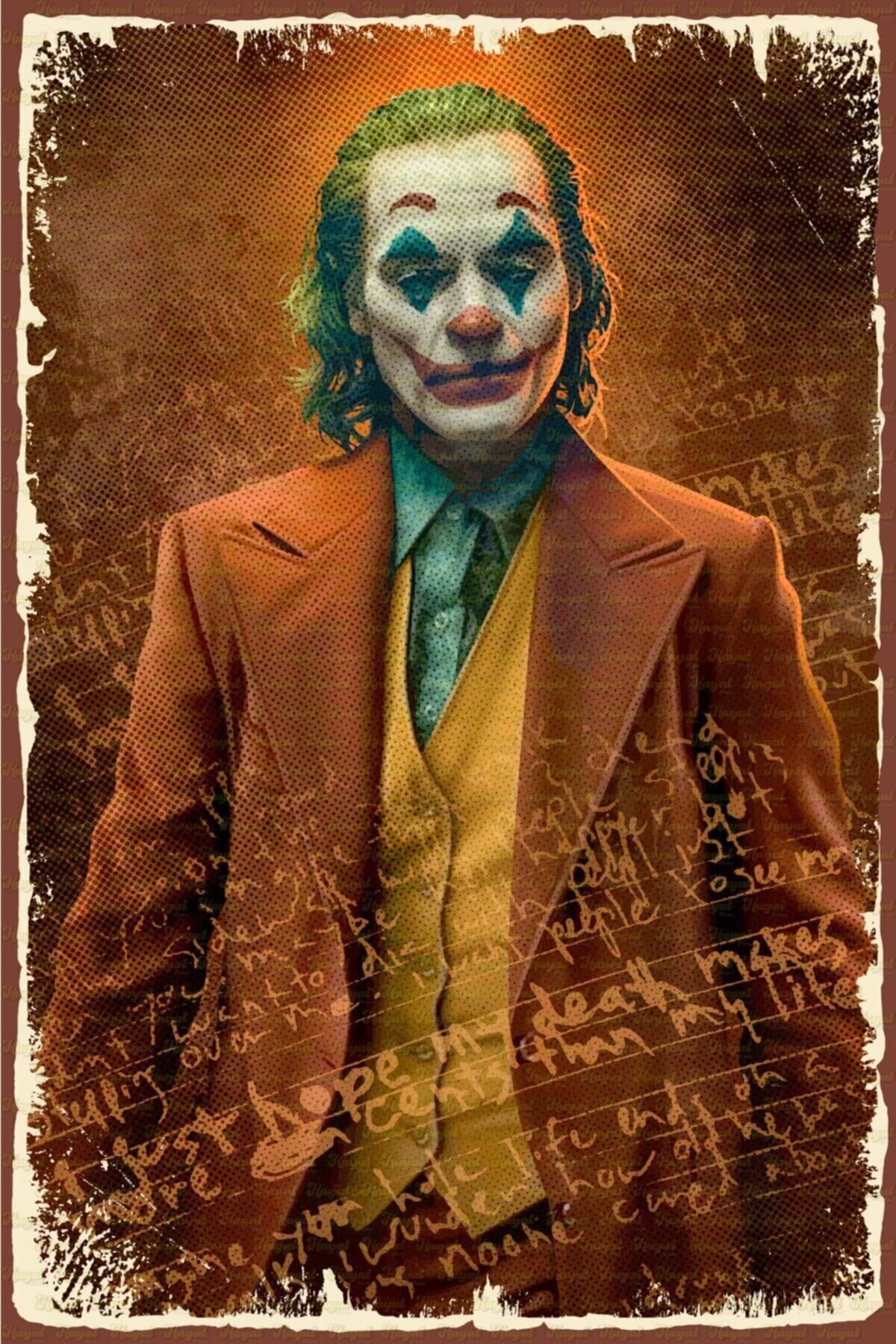 Joker Ahşap Retro Poster 004