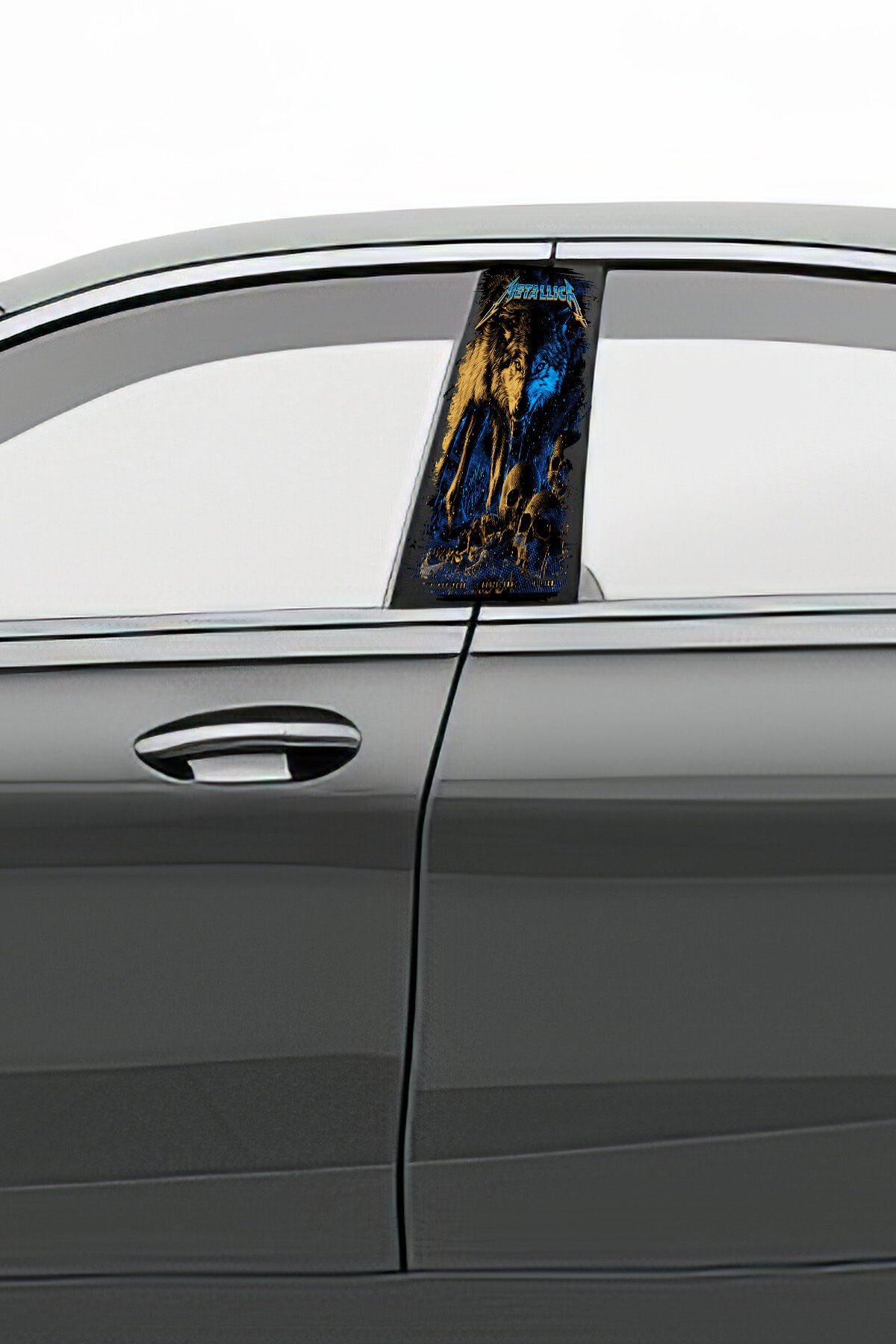 Araç Kapı Direk Kaplama Folyosu Desenli (Sağ Sol Takım) (2 Adet) - 22x50 Cm