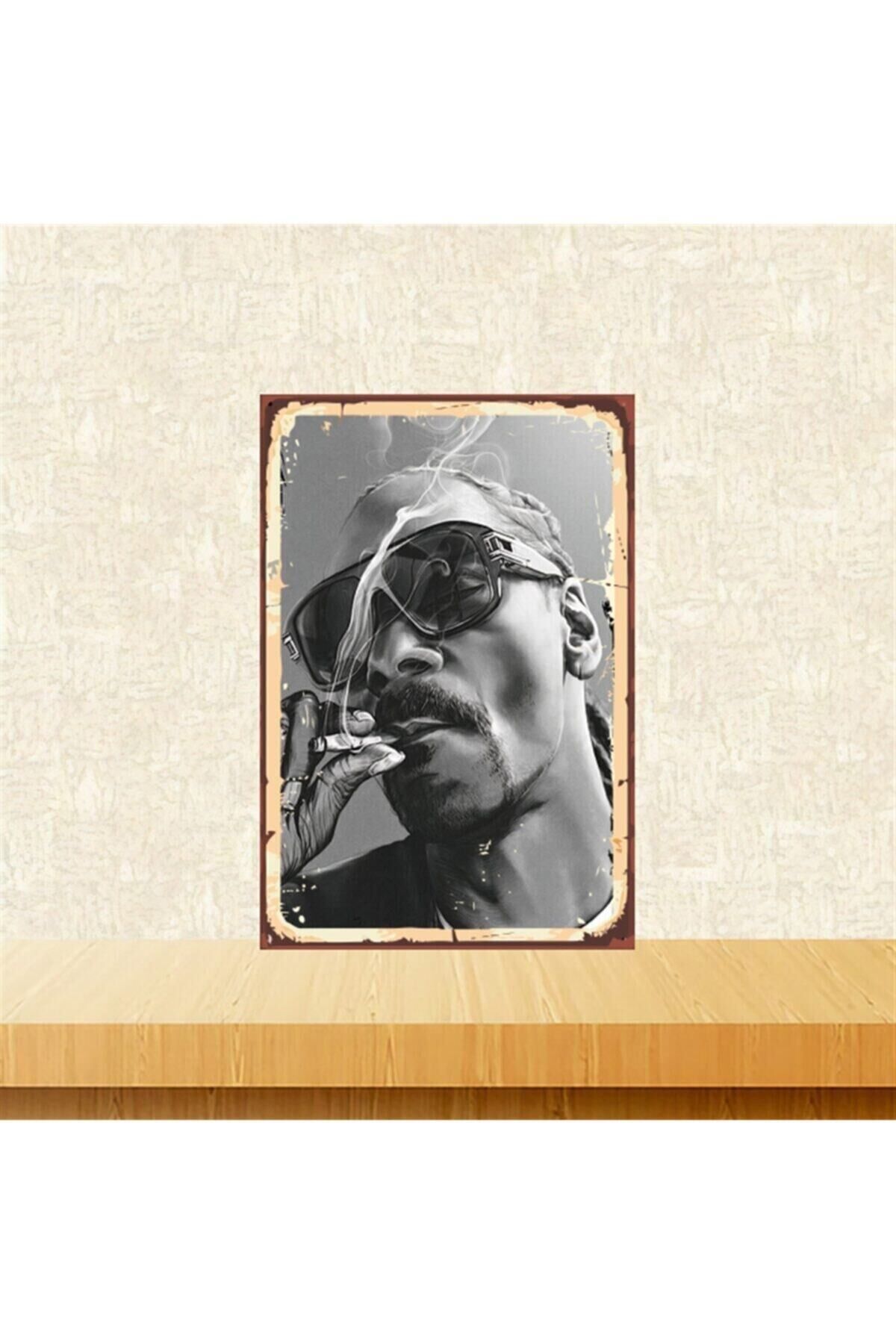 Snoop Dogg Tasarımlı 20-30 Cm Retro Ahşap Tablo Tkfx4630