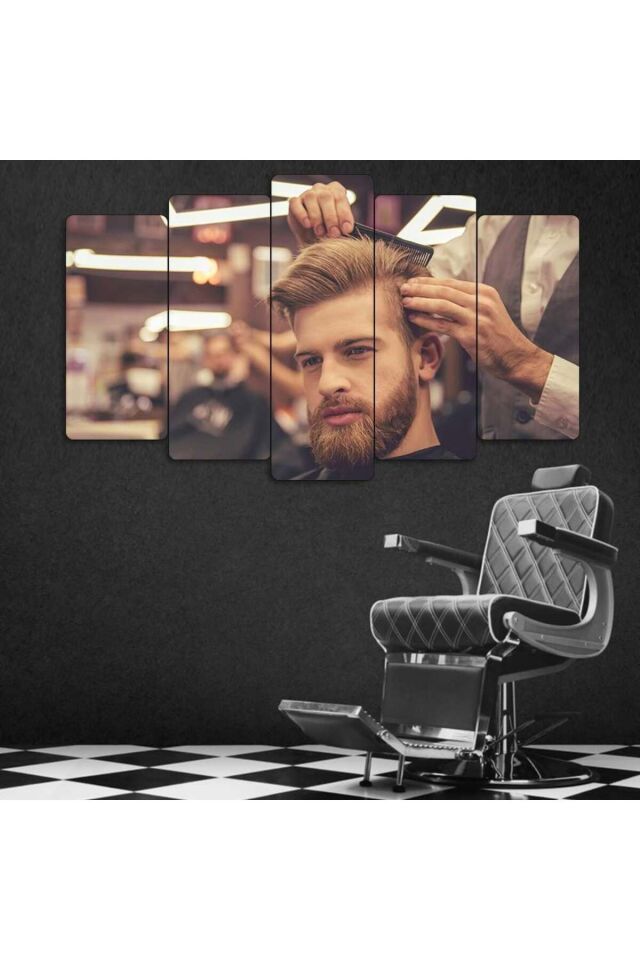 Stil Sahibi Erkek - 5 Parçalı Berber Tablo