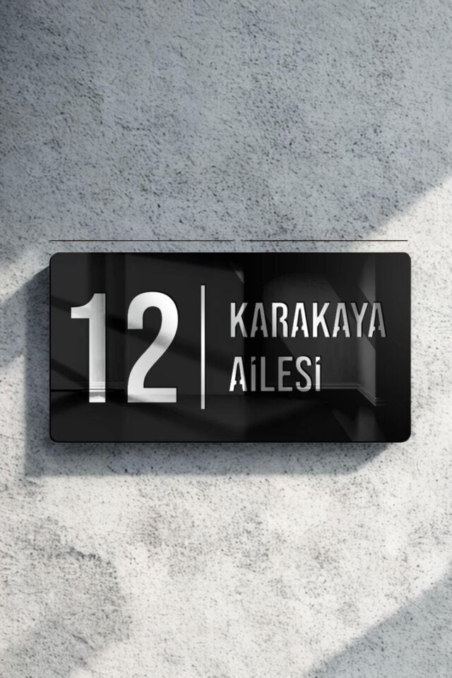 Kişiye Özel Pleksi Kapı İsimliği ve Numarası