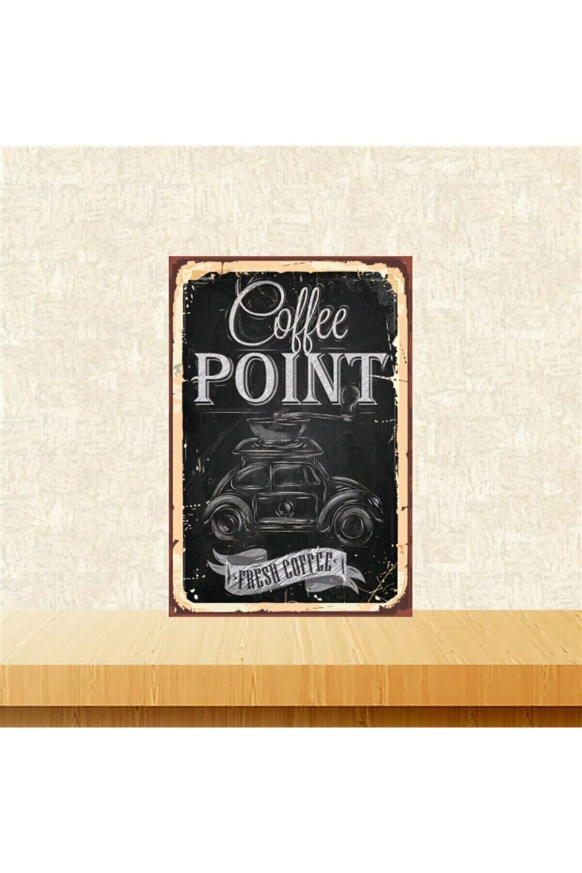 Coffe Point 20-30 Cm Retro Ahşap Tablo Tkfx5341