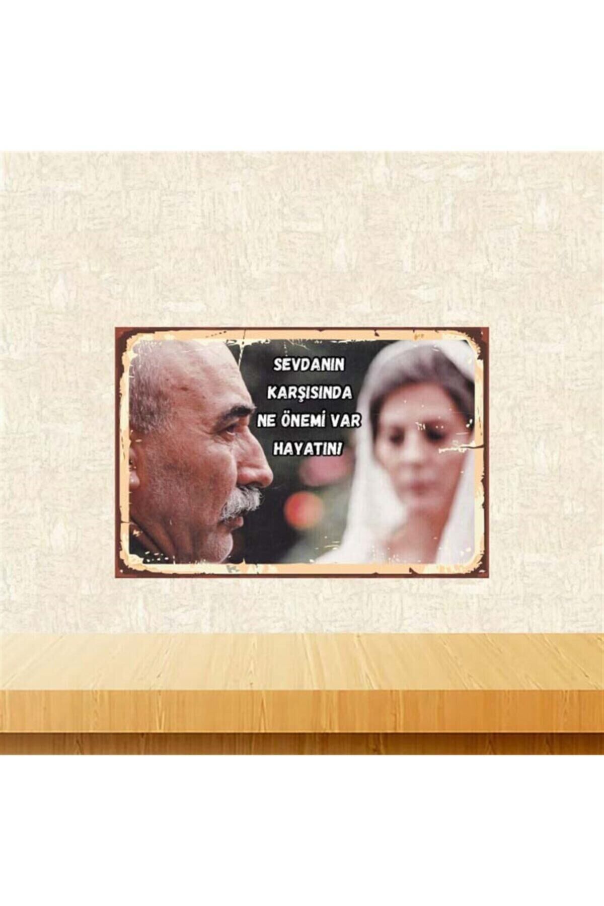 Ne Önemi Var Hayatın 20-30 cm Retro Ahşap Poster Tkfx4316
