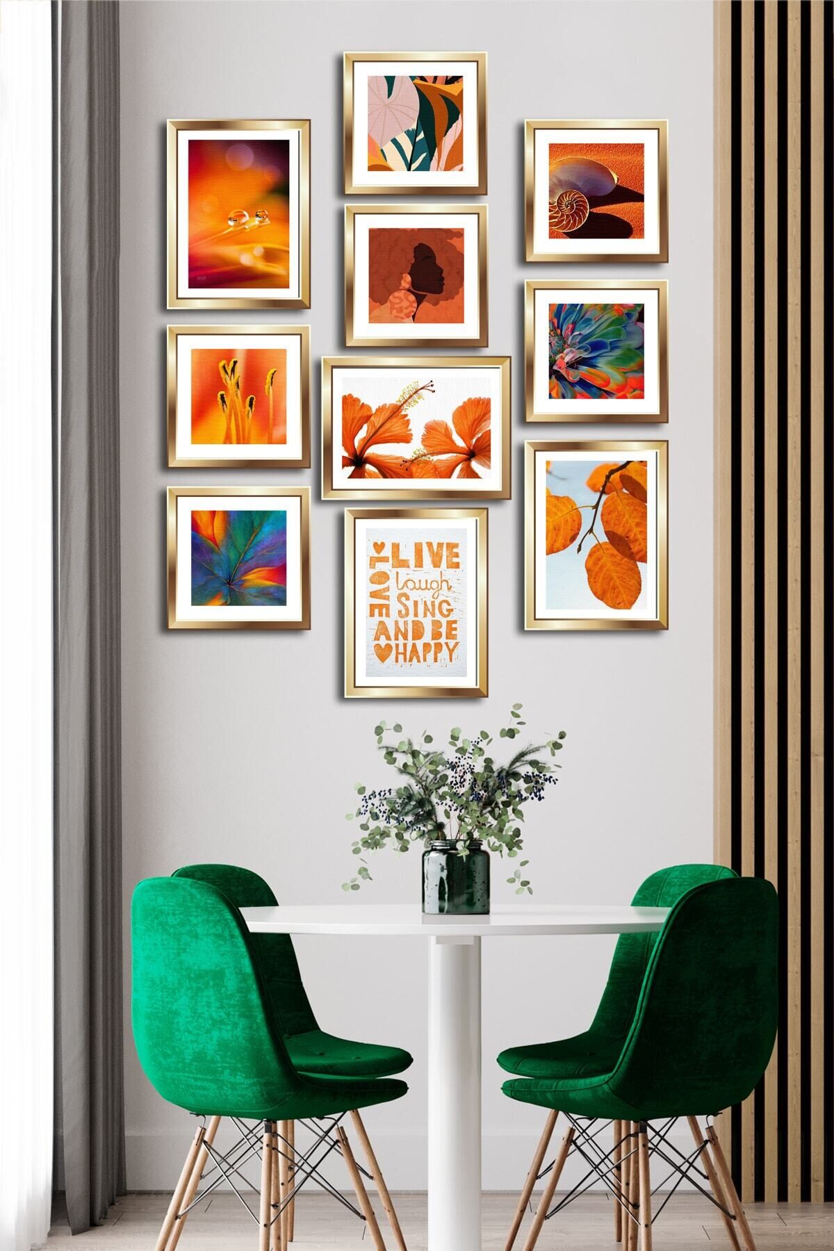 10 Parçalı Çerçeve Görünümlü Mdf Tablo Seti Flm106