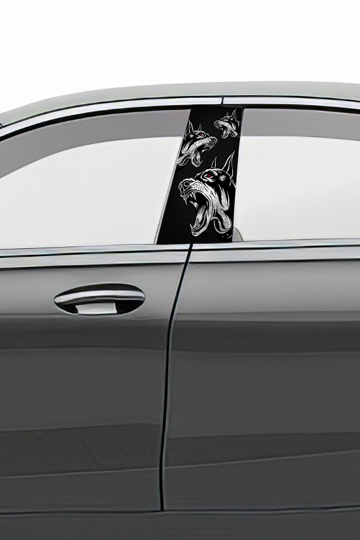 Araç Kapı Direk Kaplama Folyosu Desenli (Sağ Sol Takım) (2 Adet) - 22x50 Cm