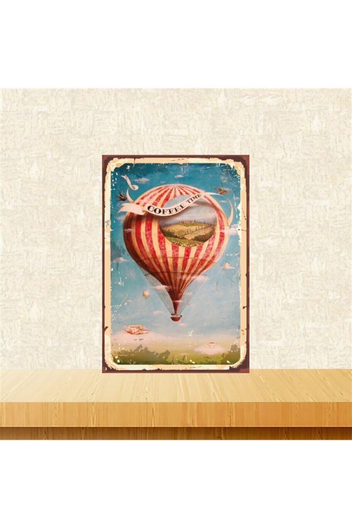 Paraşüt 20-30 Cm Retro Ahşap Tablo Tkfx5360