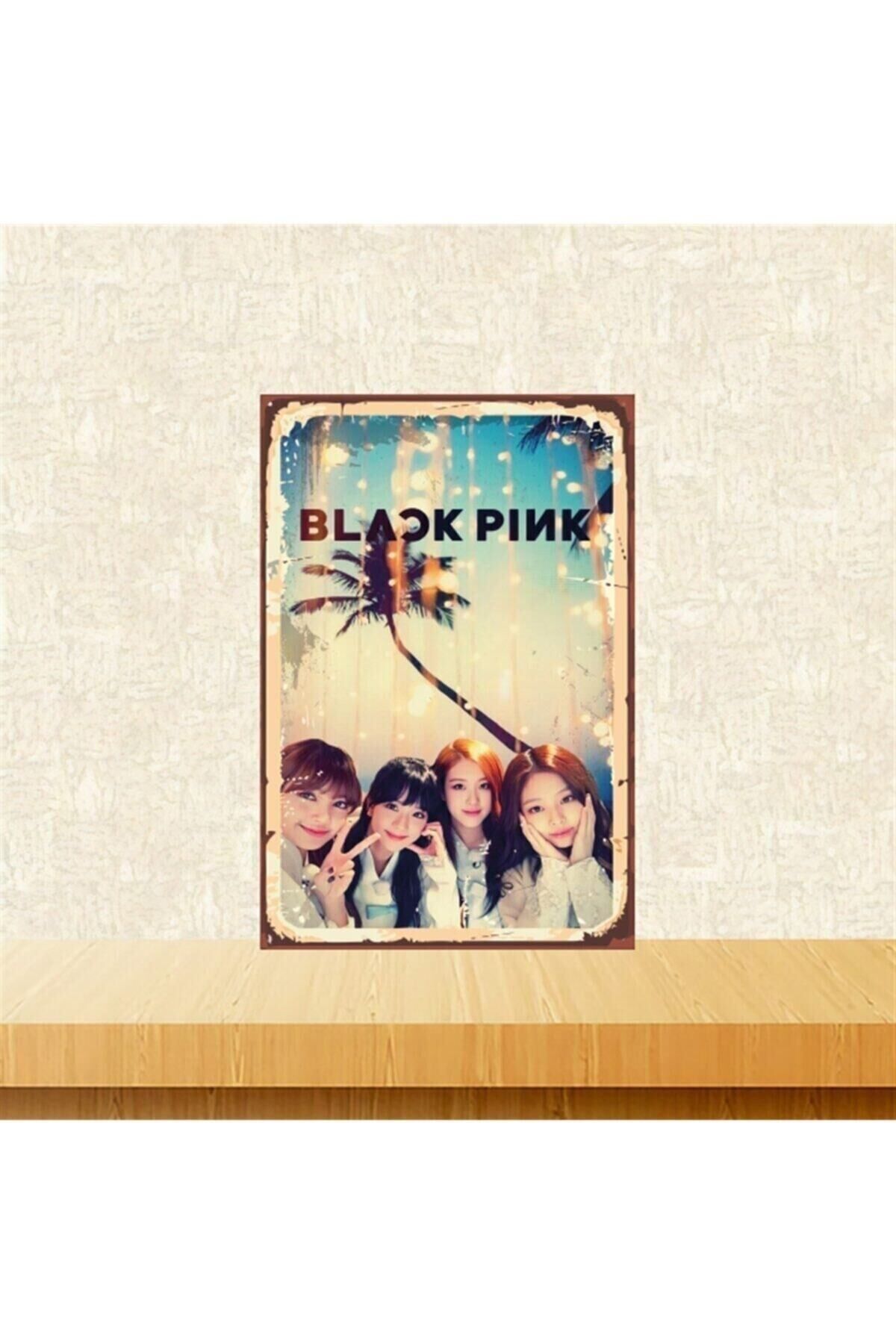 Blackpink 20-30 Cm Retro Ahşap Tablo Tkfx4678