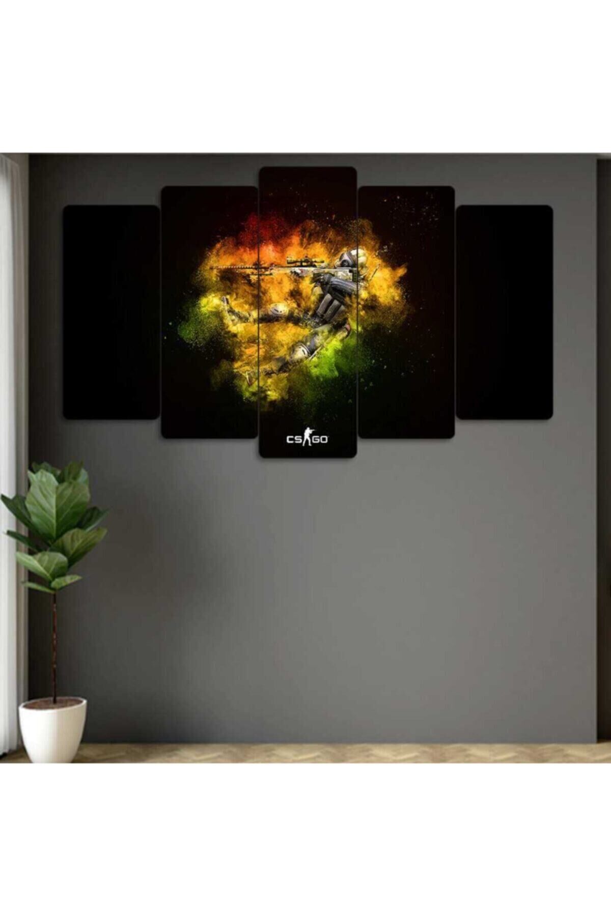 Csgo -Dekoratif Tablo 5 Parçalı