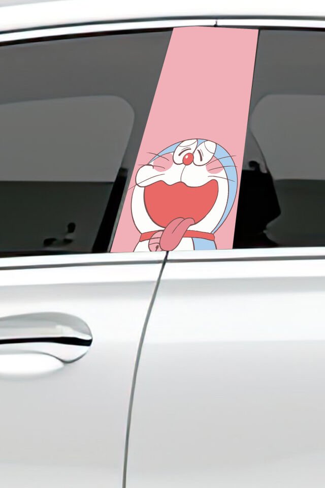 Araç Kapı Direk Kaplama Folyosu Desenli (Sağ Sol Takım) (2 Adet) - 22x50 Cm