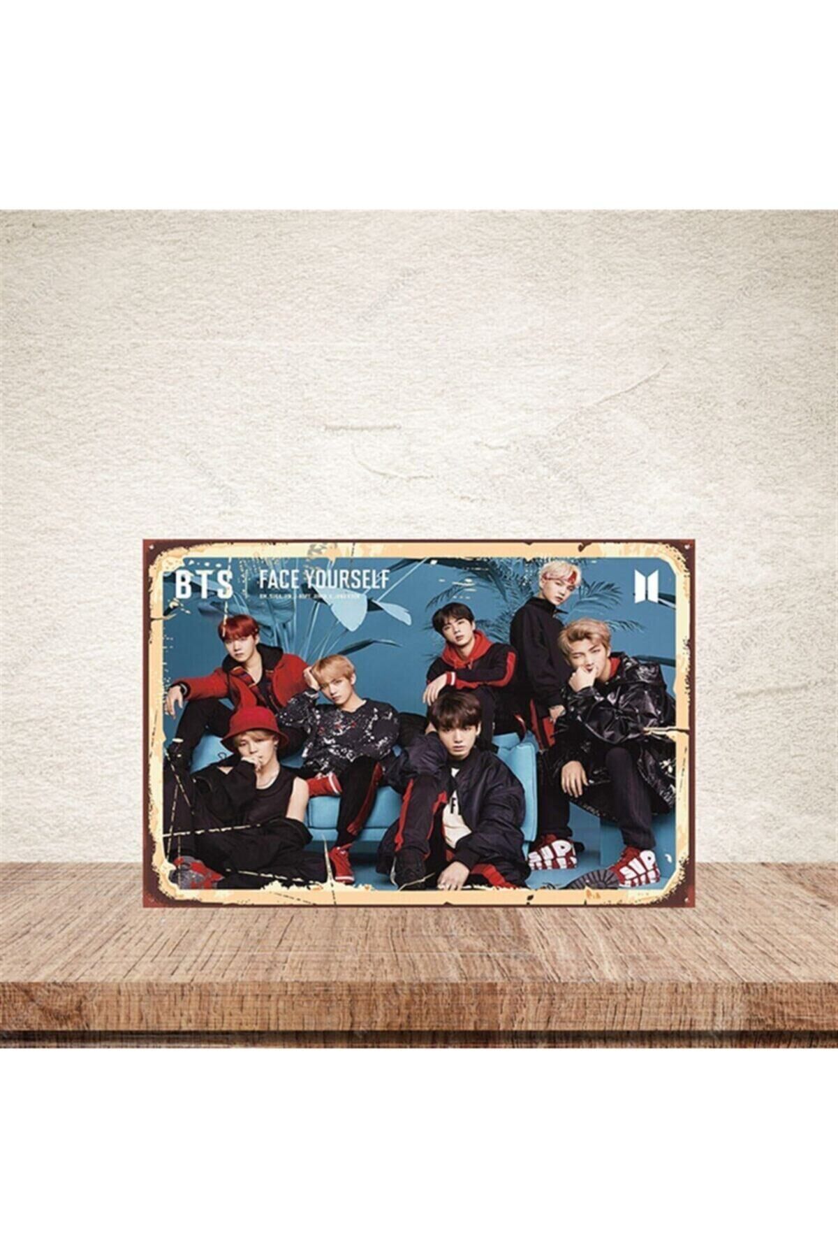 Bts Face Yourself 20-30 Cm Retro Ahşap Poster