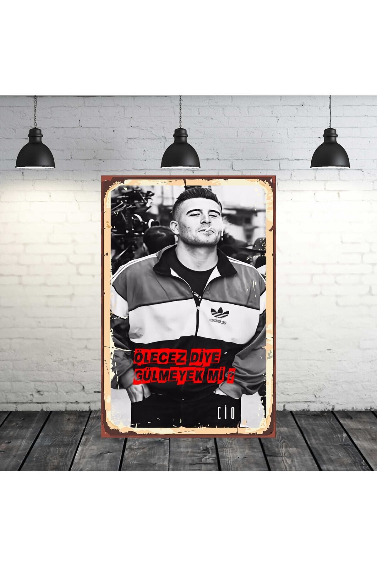 Ölecez Diye Gülmeyek Mi ? Cio Tasarımlı 20x30 Cm Retro Ahşap Tablo