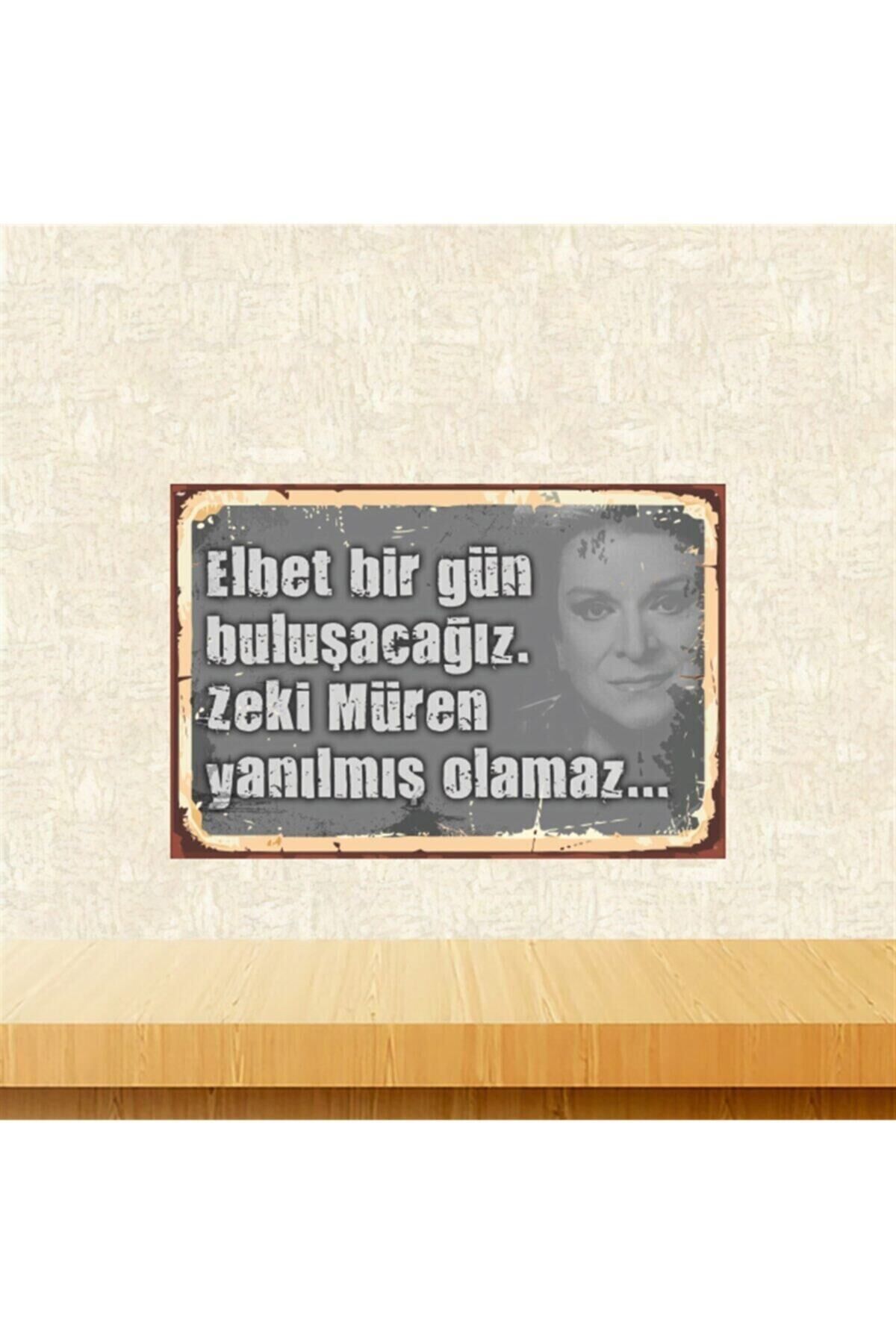 Elbet Bir Gün Buluşacağız 20-30 cm Retro Ahşap Tablo Tkfx5456