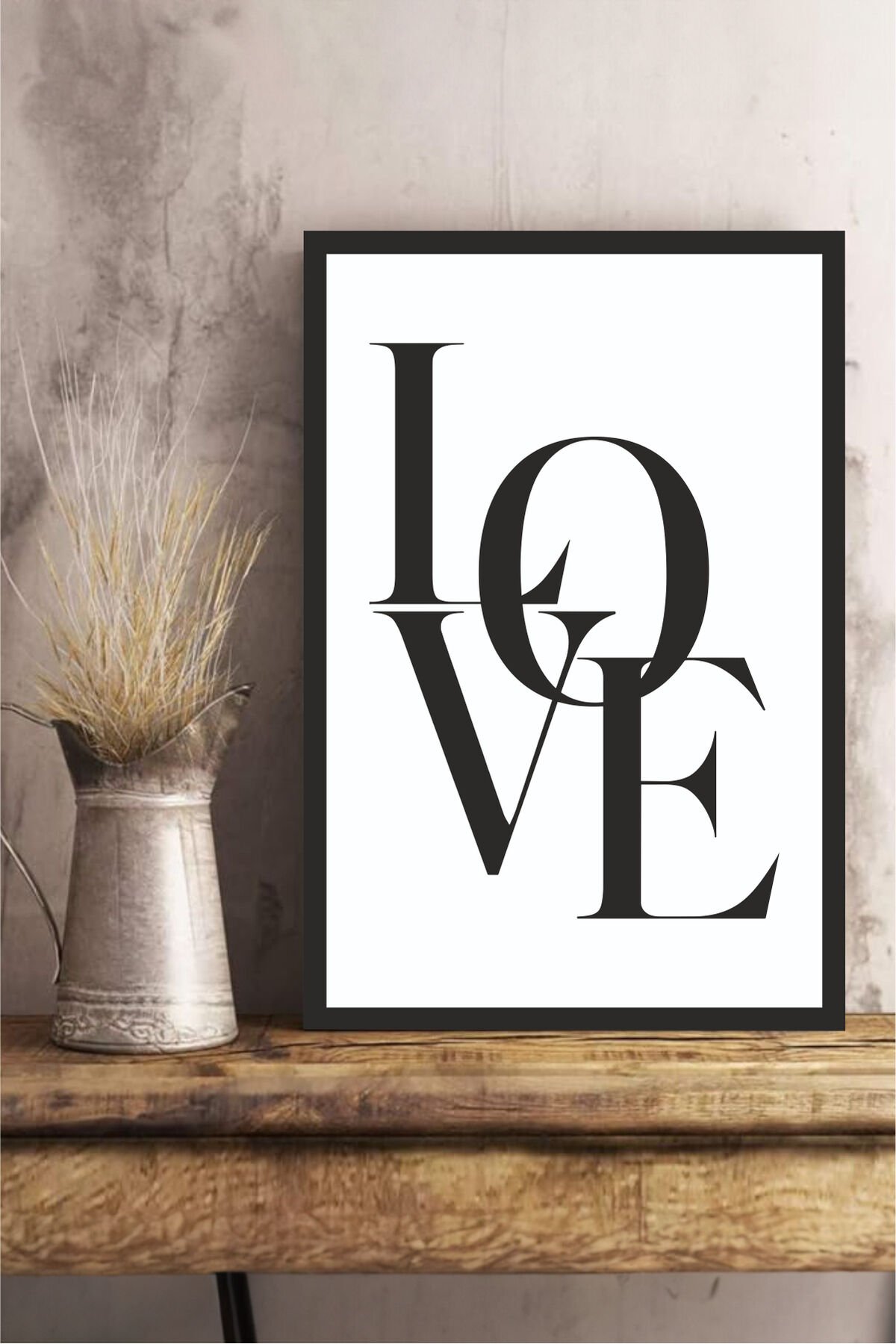 Home Yazılı Ahşap Mdf Çerçeve Görünümlü Mdf Tablo