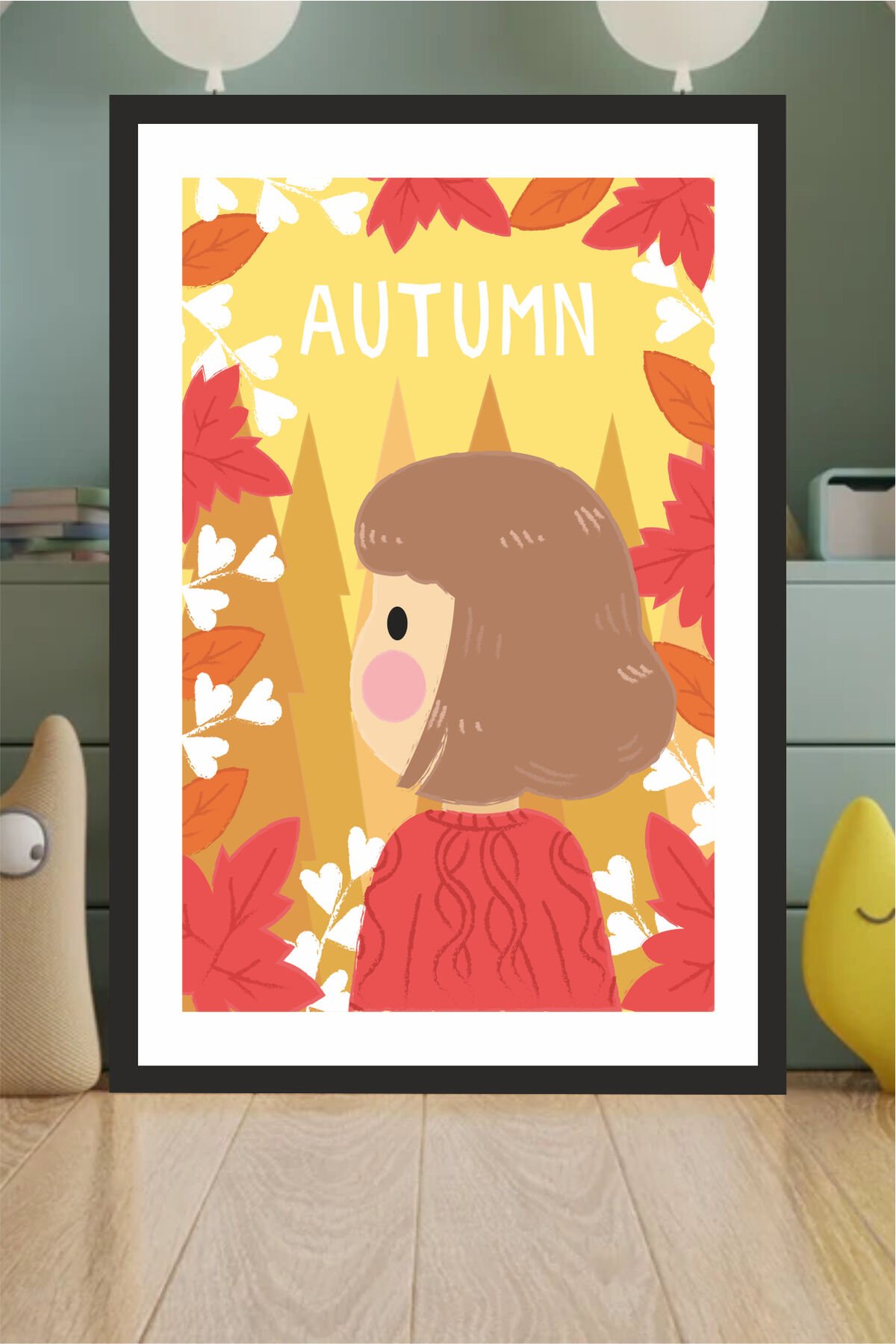 Çocuk Odası Tasarımlı Çerçeve Görünümlü Mdf Tablo