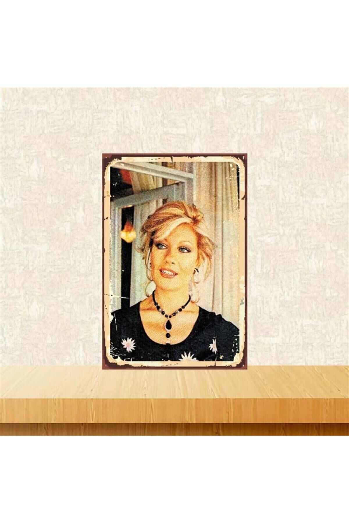 Emel Sayın 20-30 cm Retro Ahşap Poster Tkfx3839