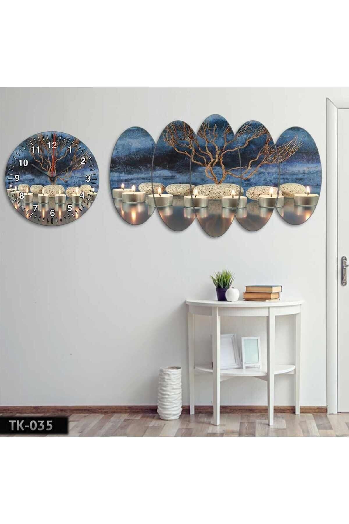 Mumlar Ve Taşlar - Tablo Saat Kombini