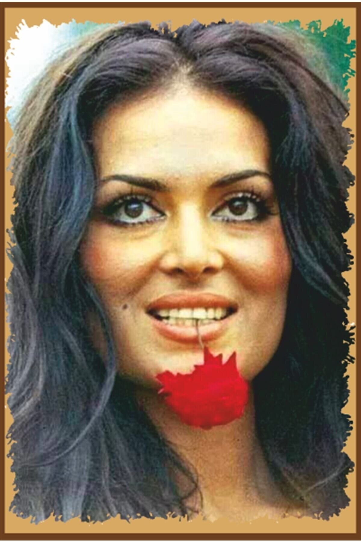 Türkan Şoray Yeşilçam Portre Retro Ahşap Poster