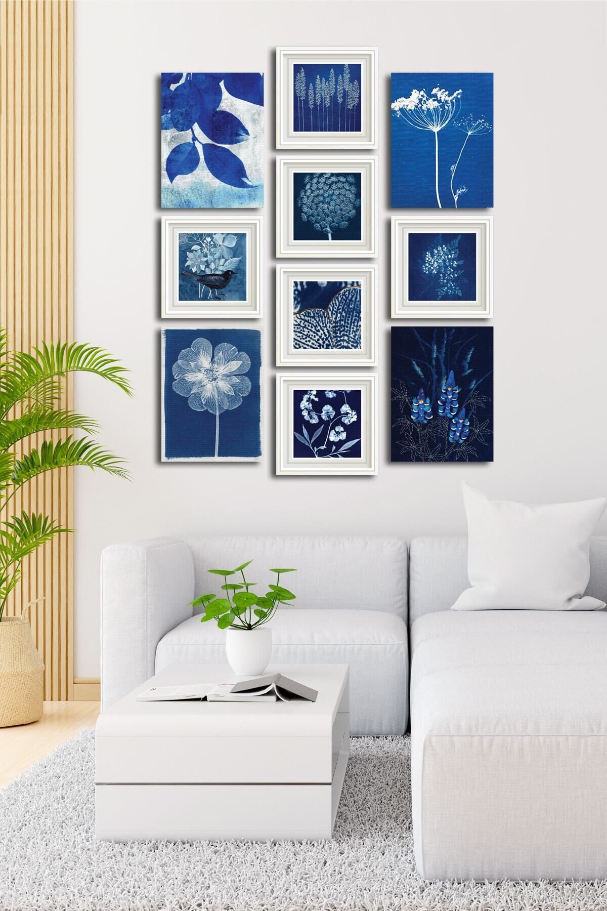 10 Parçalı Çerçeve Görünümlü Mdf Tablo Seti Flm193