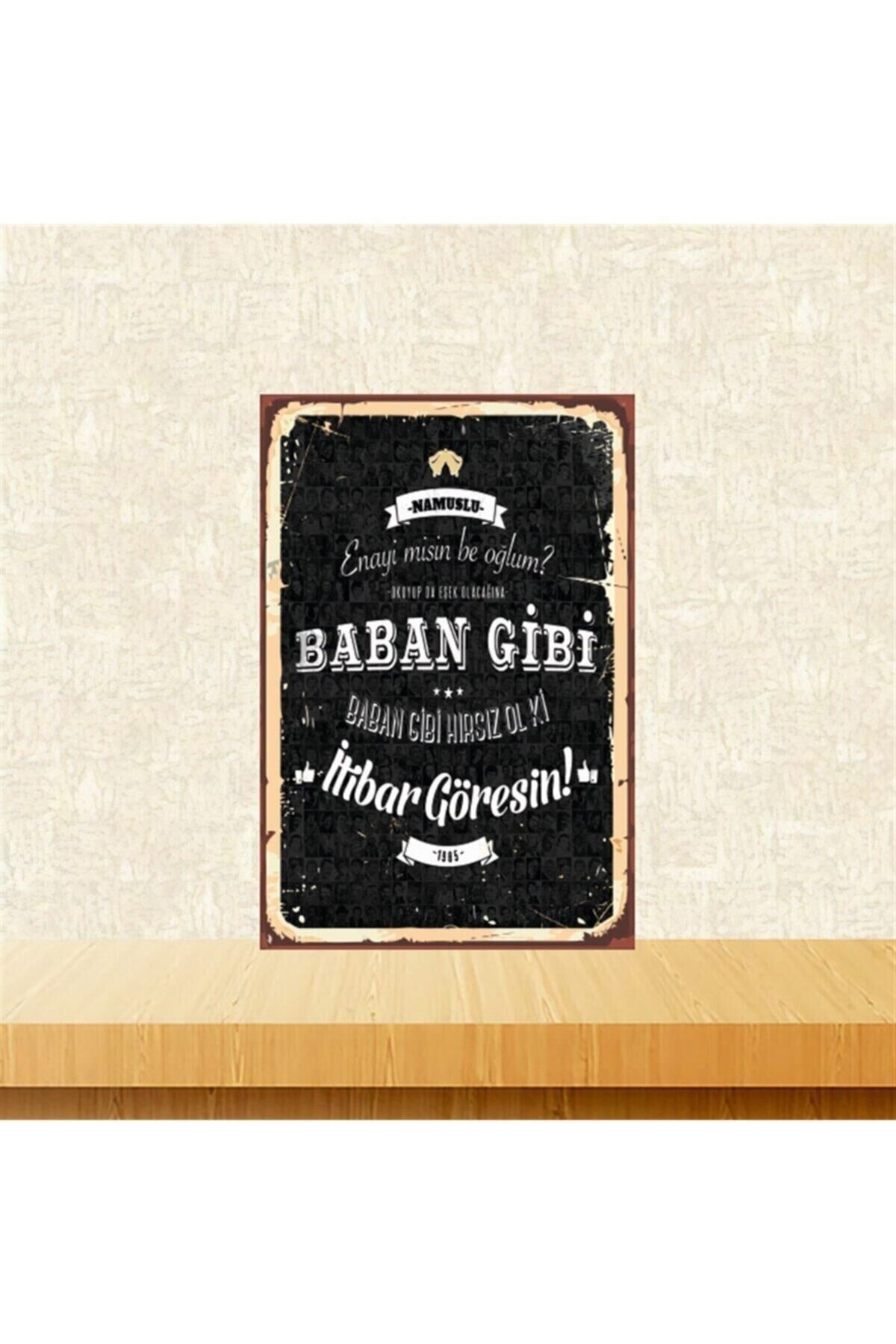 Baban Gibi 20-30 Cm Retro Ahşap Tablo Tkfx4832
