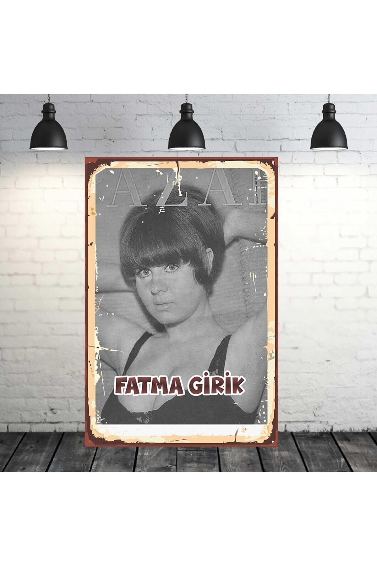 Fatma Girik Yeşilçam 20x30 Cm Retro Ahşap Tablo