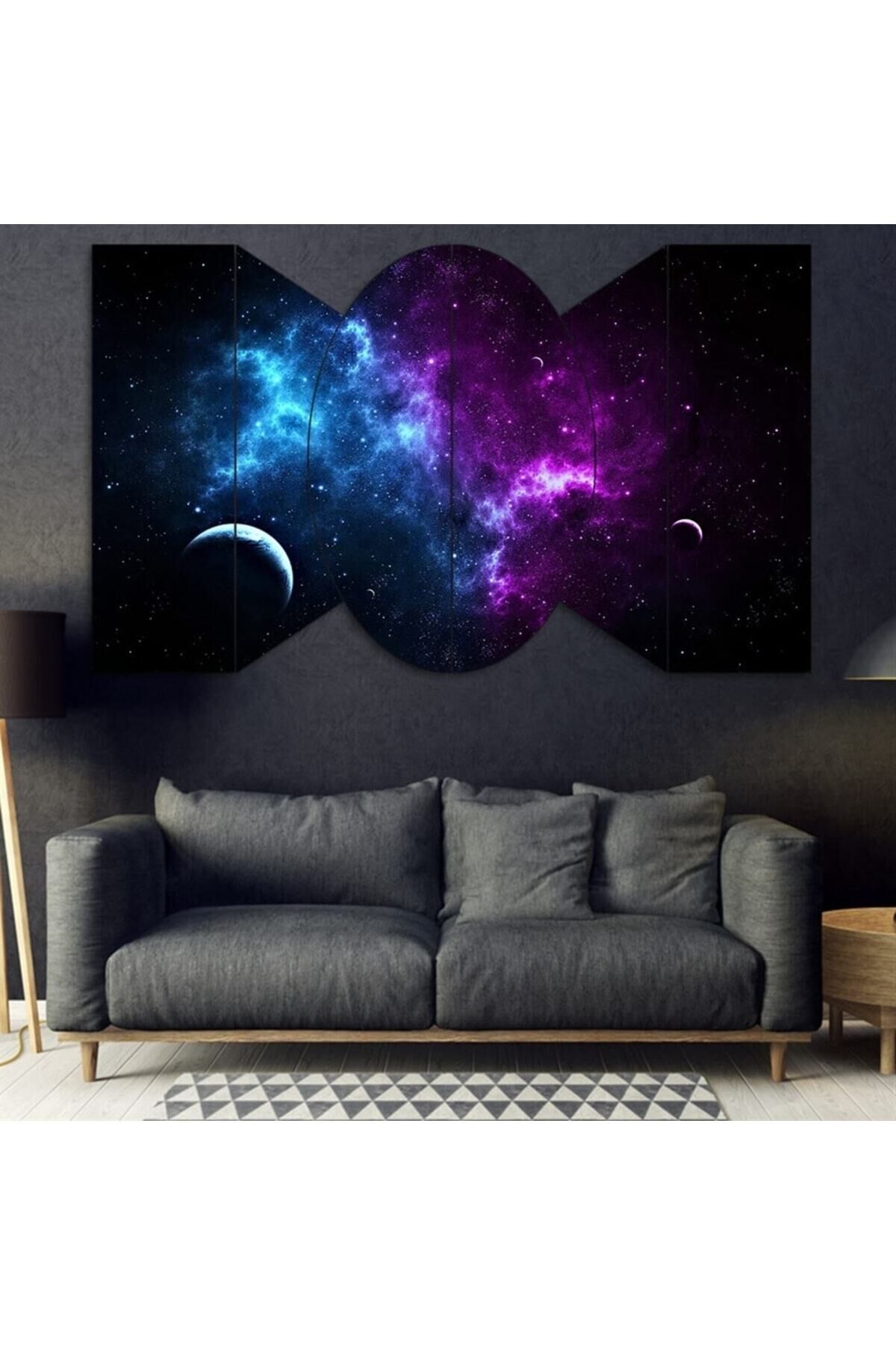 Uzay , Galaksi - 6 Parçalı Tablo