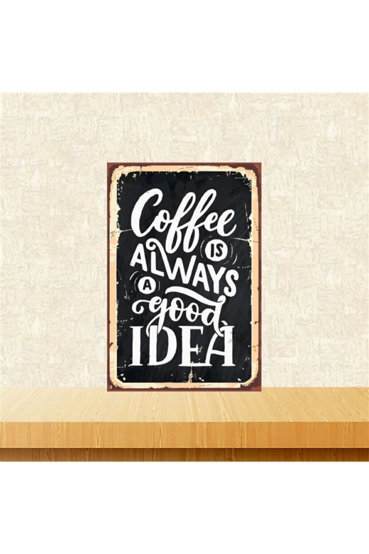 Coffee Always Retro Ahşap Tablo 20-30 CmTkfx5218