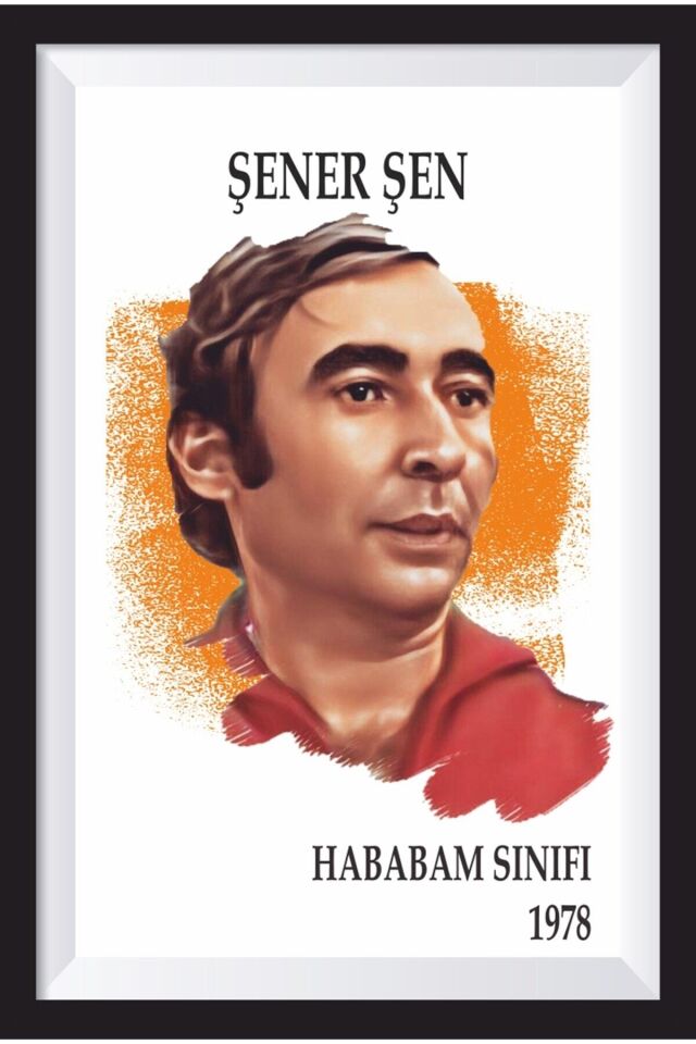 Şener Şen Hababam Sınıfı Yeşilçam Çerçeve Görünümlü Retro Ahşap Poster