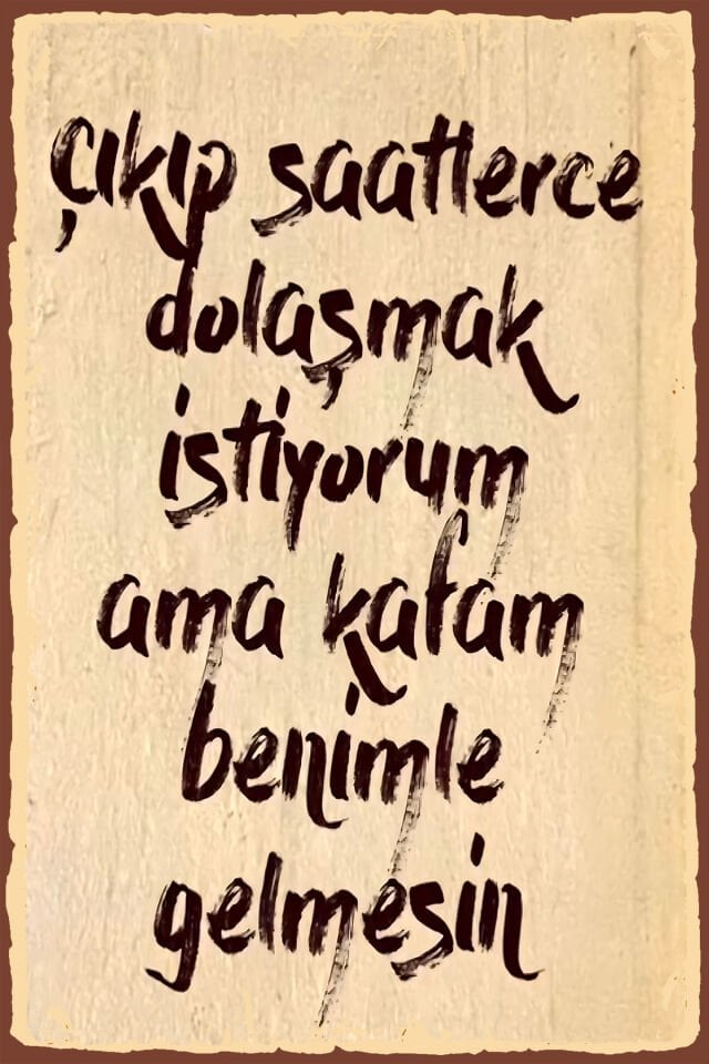 Çıkıp Saatlerce Dolaşmak İstiyorum Retro Ahşap Poster