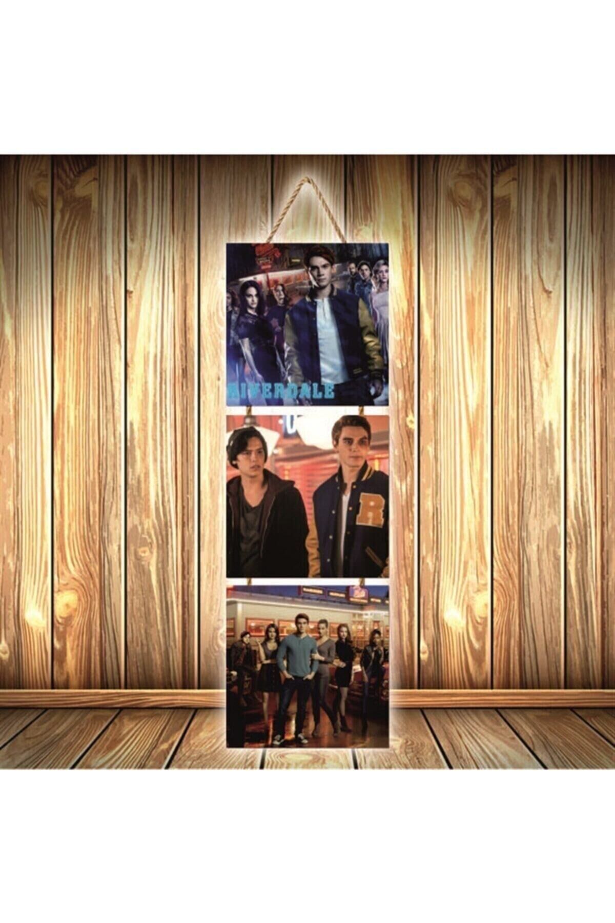 Riverdale Tasarımlı Üçlü Retro Ahşap Poster Ü337