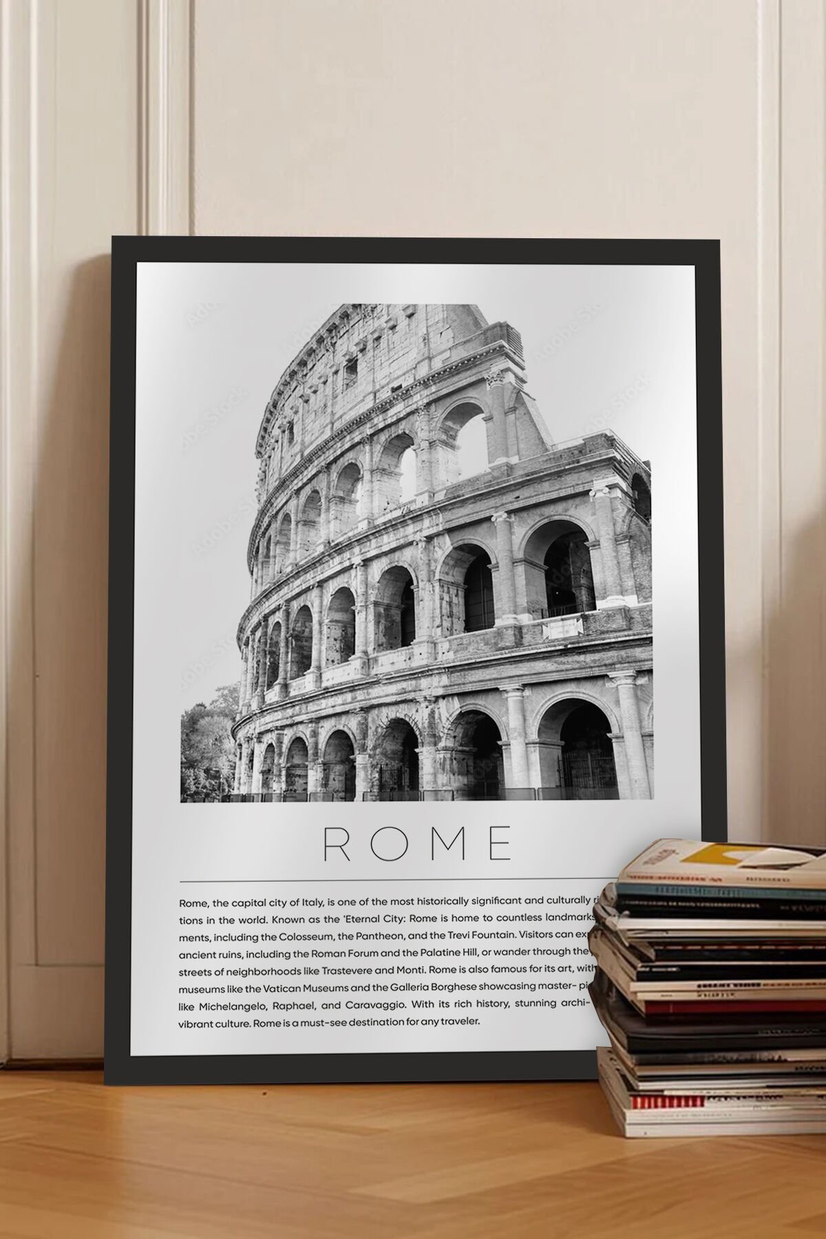 Dünya Şehirleri Koleksiyonu Çerçeve Görünümlü Mdf Tablo