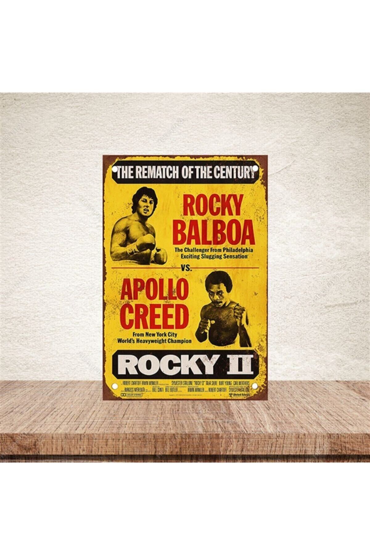 Rocky Balboa Vs Apollo Creed 2 20-30 Cm Retro Ahşap Poster