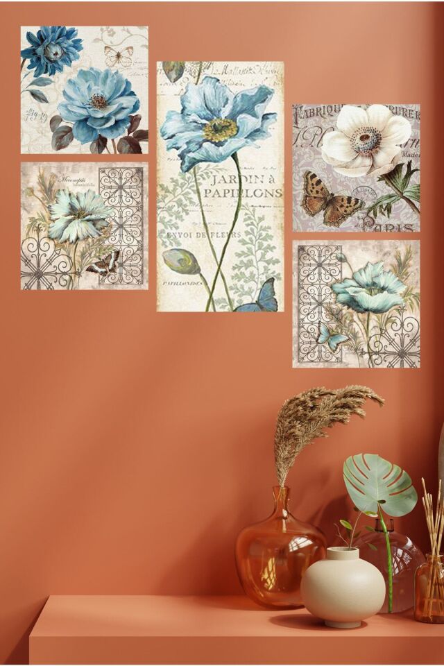 Collage Style 5 Parçalı MDF Tablo ATF182