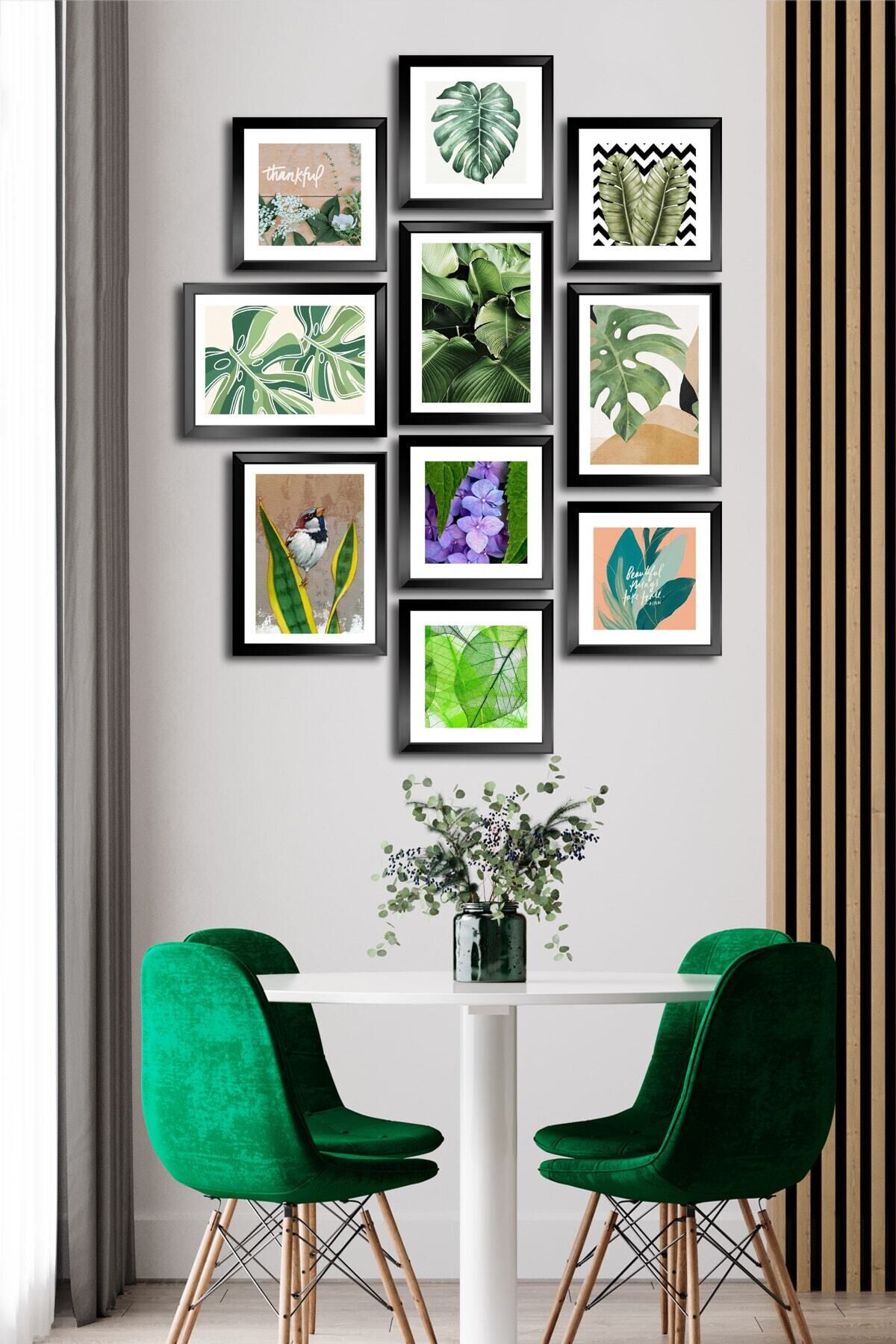 10 Parçalı Çerçeve Görünümlü Mdf Tablo Seti Flm091