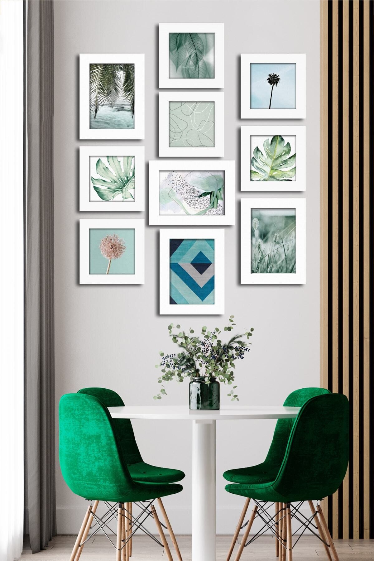 10 Parçalı Çerçeve Görünümlü Mdf Tablo Seti Flm120