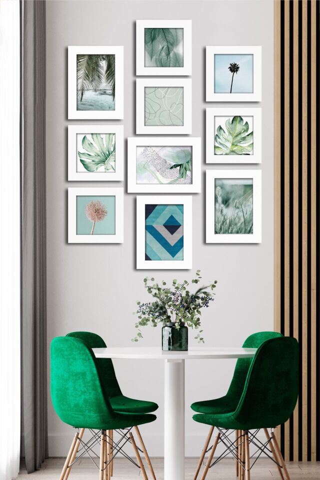 10 Parçalı Çerçeve Görünümlü Mdf Tablo Seti Flm120