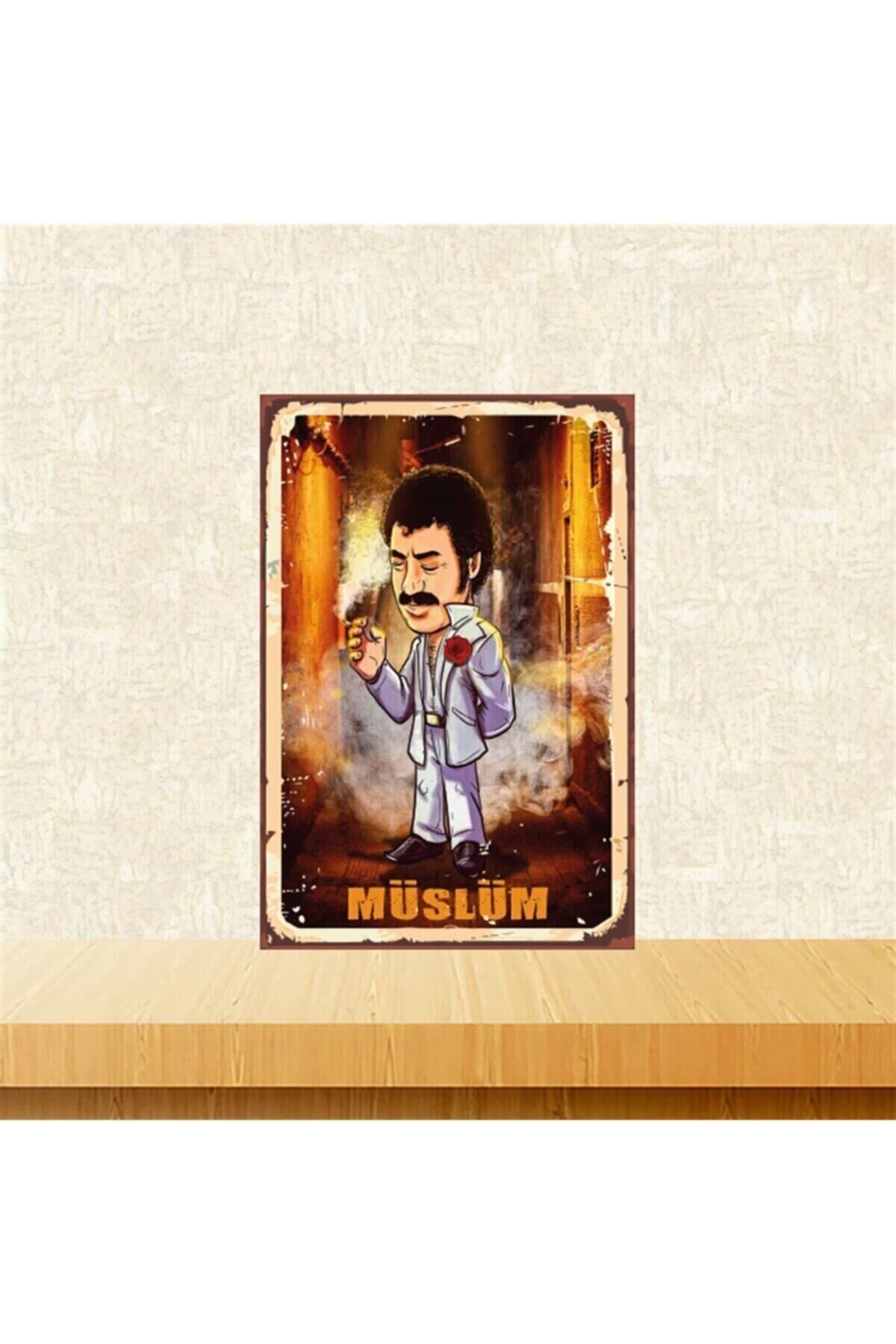 Müslüm 20-30 Cm Retro Ahşap Tablo Tkfx4743