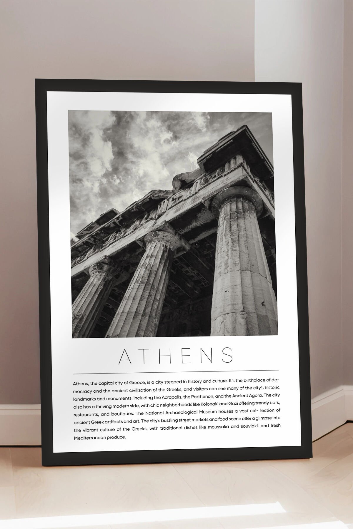 Dünya Şehirleri Koleksiyonu Çerçeve Görünümlü Mdf Tablo