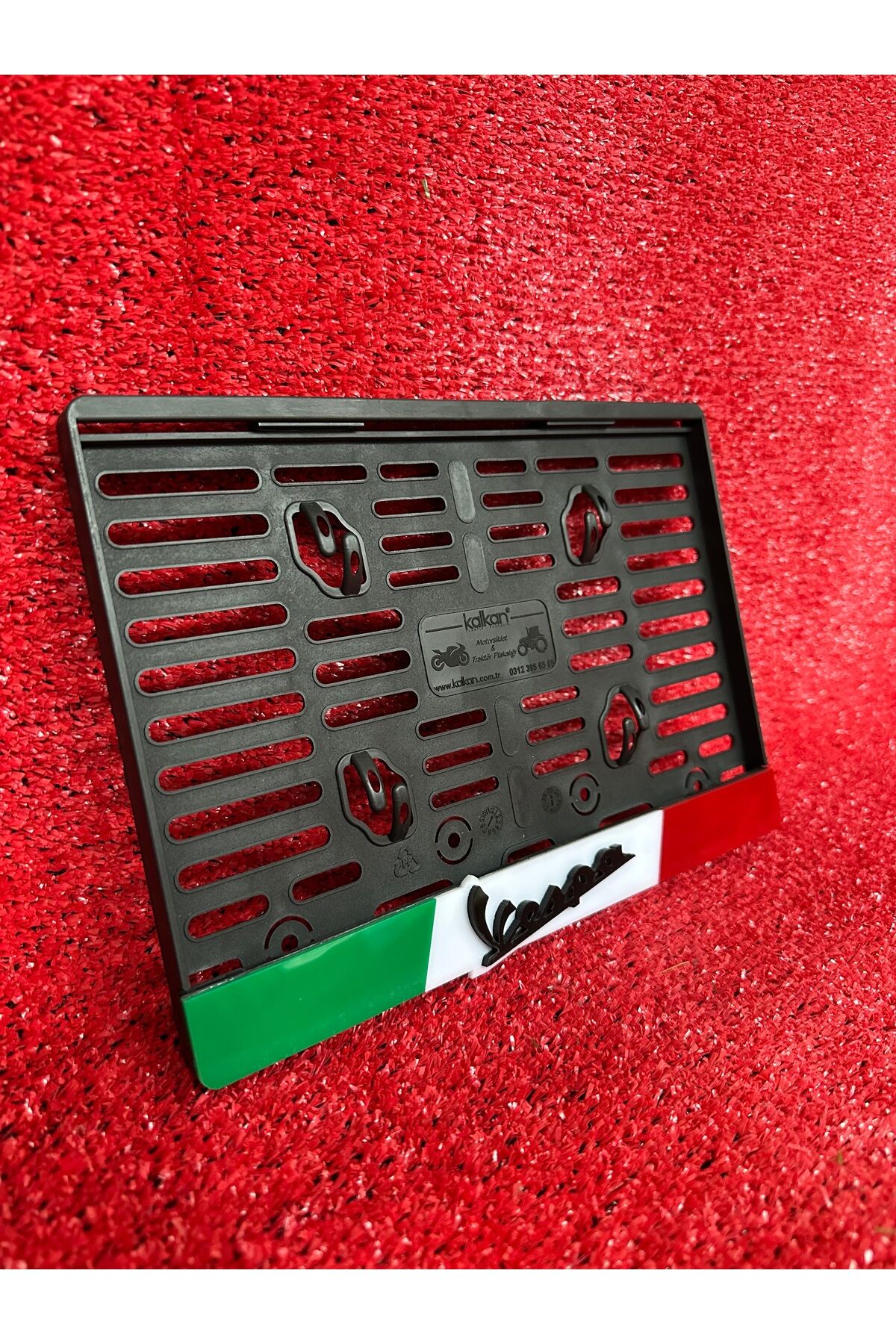 Lüx Pleksi Vespa Logolu Motorsiklet Plakalık