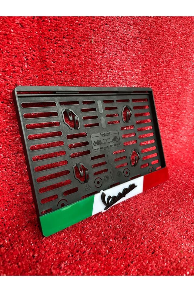 Lüx Pleksi Vespa Logolu Motorsiklet Plakalık